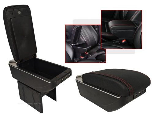 Autó könyöklő, Autó kartámasz USB telefontöltővel M13145