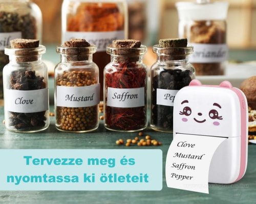 Miniprint hordozható mini nyomtató, Bluetooth nyomtató telefonhoz MW1C28BT