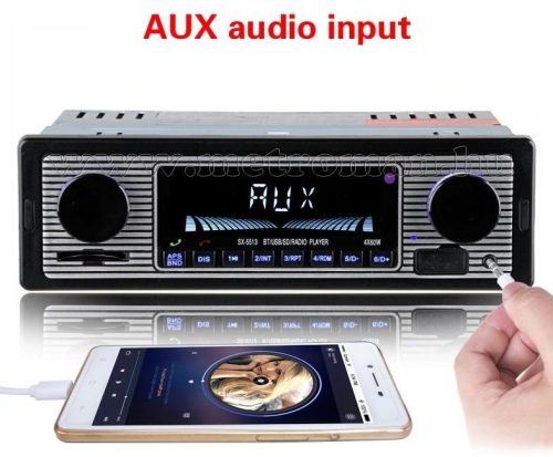 Retro autórádió USB/SD Bluetooth MP3 lejátszóval MX-5513BT 
