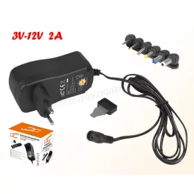   Univerzális hálózati adapter Tápegység 3-12V 2 Amper MXG287