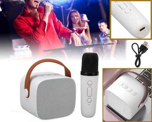 Hordozható vezeték nélküli Bluetooth karaoke hangszóró és mikrofon maXlife MXKS100B