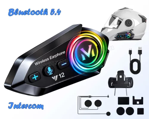 Motoros sisak kihangosító Bluetooth headset és intercom MY12BTPRO