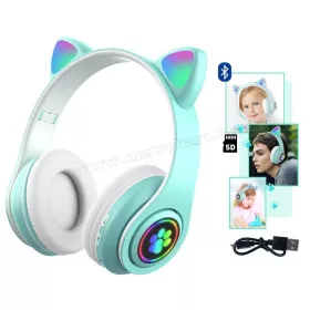   Vezeték nélküli Bluetooth fejhallgató cicafüles kék MZS7DRGB
