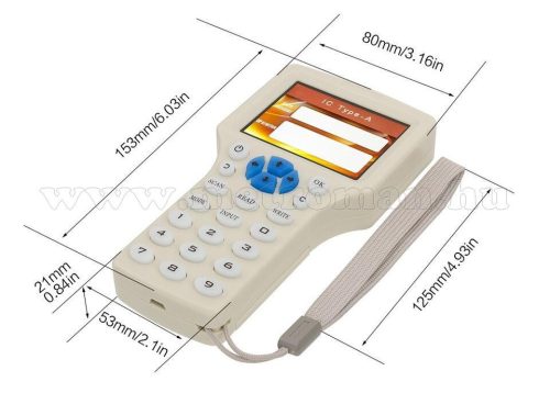 RFID Proxy beléptető kártya másoló író készülék ZX-08LCD