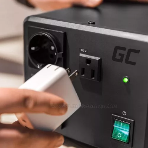 Feszültség átalakító konverter 230V/110V 800/1000W GreenCell NV02-110V