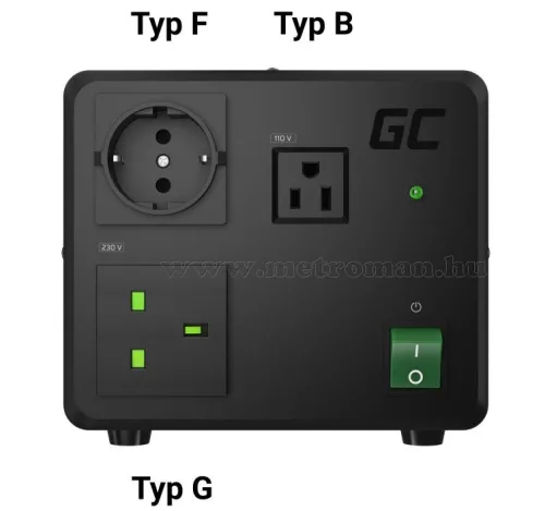 Feszültség átalakító konverter 230V/110V 1600/2000W GreenCell NV03-110V