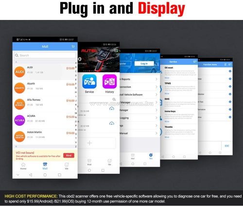 Autel AP200 OBD2 hibakód olvasó és törlő autódiagnosztikai interface