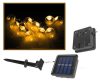 Retró gömb izzó formájú napelemes kültéri fényfüzér, kerti LED fényfüzér OGR04NEW-Solar Meleg Fehér