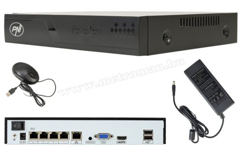 Nagy felbontású 4 kamerás biztonsági IP megfigyelő kamera rendszer PNI IP710J+4XIP515J POE