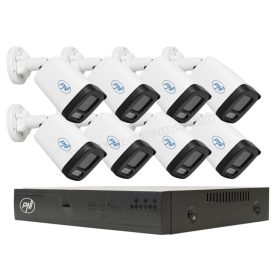   Nagy felbontású 8 kamerás biztonsági IP megfigyelő kamera rendszer PNI IP716J+8XIP515J POE