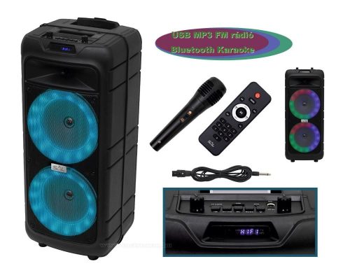 Hordozható karaoke szett USB MP3 Bluetooth zenelejátszóval PAR182BT