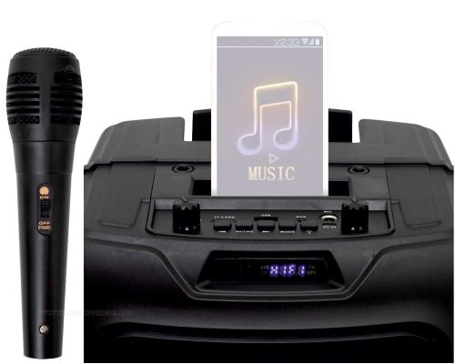 Hordozható karaoke szett USB MP3 Bluetooth zenelejátszóval PAR182BT
