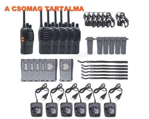 Walkie Talkie PMR rádió adó-vevő szett 6 darabos PMRR40-06