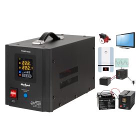   Szinusz inverter és UPS szünetmentes tápegység SINUS POWER-1000