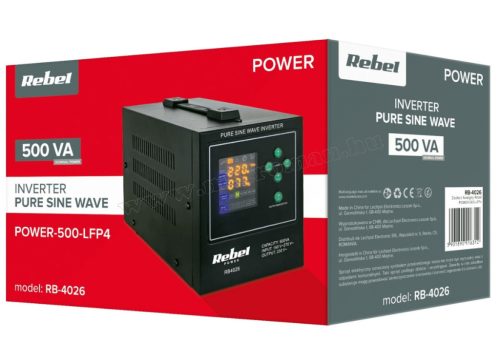 Szinusz inverter és UPS szünetmentes tápegység SINUS POWER-500-LFP4