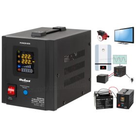  Szinusz inverter és UPS szünetmentes tápegység SINUS POWER-800