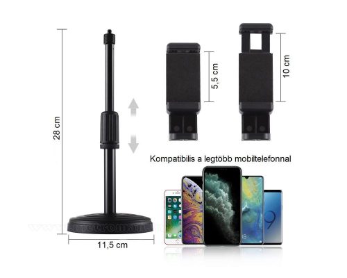 Asztali telefontartó állvány kamera állvány PULUZ PU390