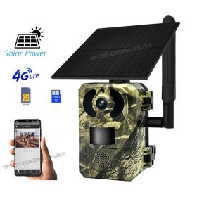   Napelemes 4G SIM kártyás vadkamera élőképpel és SD kártyás felvétellel Escam QF380-4G-EU UCon