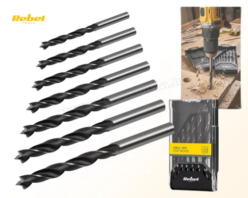 7 részes fafúró készlet Rebel RB1123