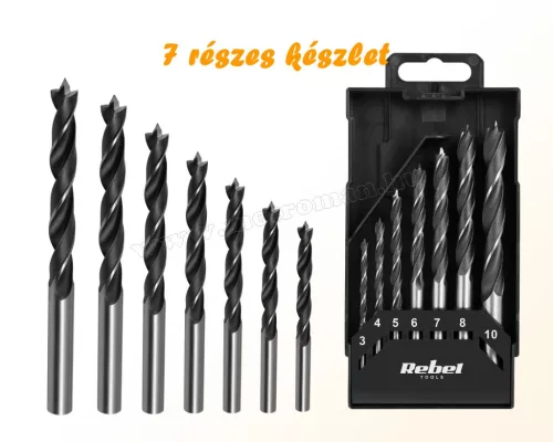 7 részes fafúró készlet Rebel RB1123