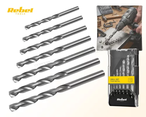 7 részes fémfúró készlet Rebel RB1124