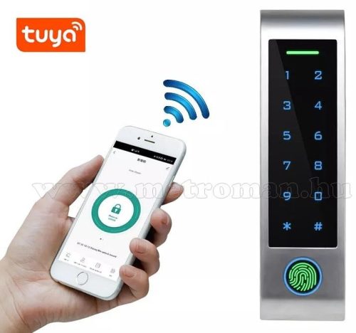 Ujjlenyomat olvasós Kódos Kártyás beléptető TuyaSmart WIFI távirányítással RFID-M4-WIFI-PRO-FP
