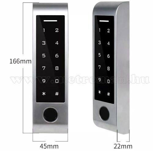 Ujjlenyomat olvasós Kódos Kártyás beléptető TuyaSmart WIFI távirányítással RFID-M4-WIFI-PRO-FP