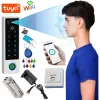 Komplett Arcfelismerő ujjlenyomat olvasós kódos kártyás beléptető mágneszárral TuyaSmart WIFI távirányítással RFID-MF3-WIFI-PRO-FPV-EX8
