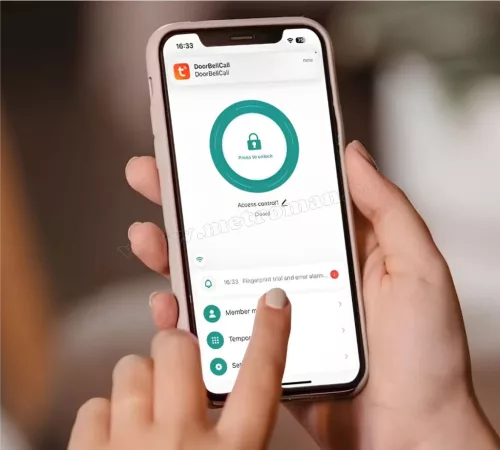 Komplett Arcfelismerő ujjlenyomat olvasós kódos kártyás beléptető mágneszárral TuyaSmart WIFI távirányítással RFID-MF3-WIFI-PRO-FPV-EX8