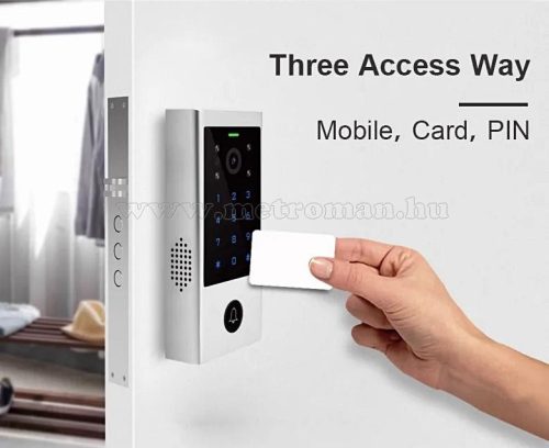 Android, iOS Okos IP Wifi kaputelefon és kártyás beléptető RFID-V1-WIFI TuyaSmart