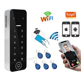   Android, iOS Okos IP Wifi kaputelefon és kártyás beléptető RFID-V4-WIFI TuyaSmart