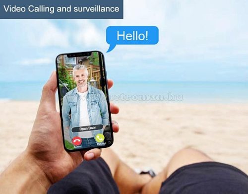 Android, iOS Okos IP Wifi kaputelefon és kártyás beléptető RFID-V4-WIFI TuyaSmart