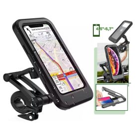   Kerékpáros Motoros kormányra szerelhető vízálló telefontartó 