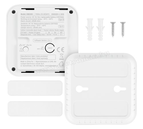 Okos WIFI Szénmonoxid érzékelő jelző készülék Kruger&Matz Connect S10-Wifi TuyaSmart