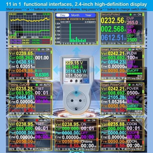 Okos termosztát dugalj – WiFi termosztát konnektor, fogyasztásmérővel S1-WIFI-TuyaSmart