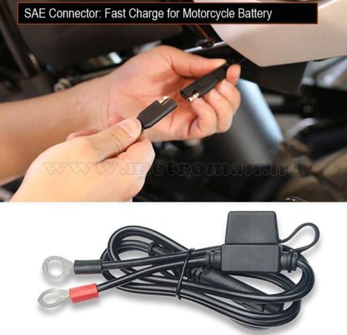 SAE akkumulátor kivezetés, gyors csatlakozó akkumulátor töltőhöz, akkumulátor sarura SAE-M8-10A