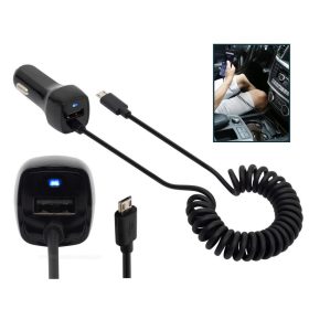 Autós szivargyújtós USB és mikroUSB töltő SAU24MU