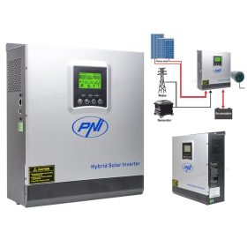   Szinusz napelem inverter, feszültség átalakító GreenHouse SC1800PRO 3KW 24V 60A MPPT Solar