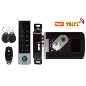   Vezeték Nélküli WiFi Okoszár, Ujjlenyomat és kártyás beléptető SmartLock SC-D7X-Wifi TuyaSmart