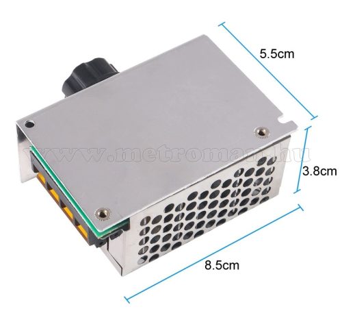 Beépíthető 230V teljesítmény és motor fordulatszám szabályzó 4000 Watt SCR-230V-4000W-A