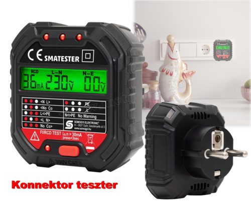 Digitális Konnektor teszter SMA-TESTER LED