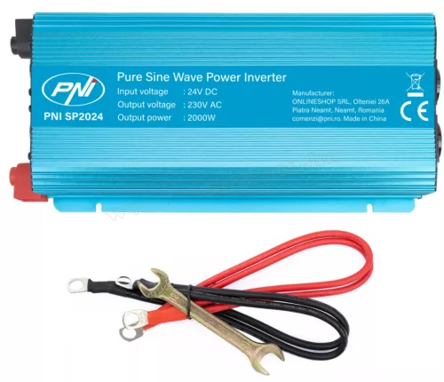 Feszültségátalakító, Szinusz inverter 24/230V 2000 Watt SP2000W-24V SINUS
