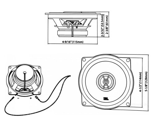 JBL autóhangszóró 13 cm-es 2 utas koax hangszóró STAGE151F