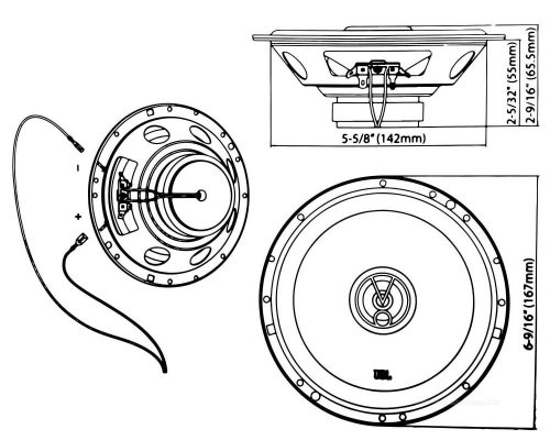 JBL autó hangszóró 16 cm-es 2 utas koax hangszóró STAGE161F