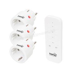   Távirányítós hálózati aljzat, konnektor szett, 3 db-os TH2313