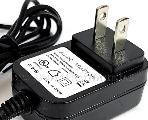 Tápegység Hálózati adapter USA Amerikai 110-120V hálózatokra 9V/500 mA TQ-0900500US