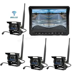   Vezeték nélküli tolatókamera szett 7"-os LCD monitorral és 4 db kamerával PNI TRK504-AHD