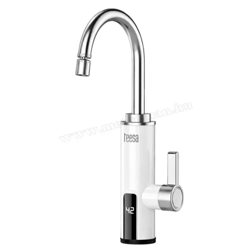 Átfolyós vízmelegítő csaptelep LED kijelzővel Teesa 4108-LED 3000W Fehér