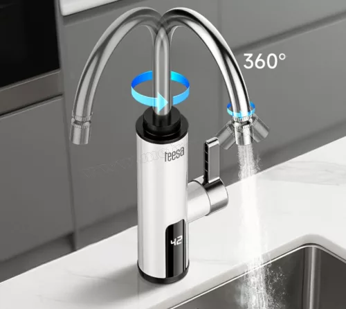 Átfolyós vízmelegítő csaptelep LED kijelzővel Teesa 4108-LED 3000W Fehér