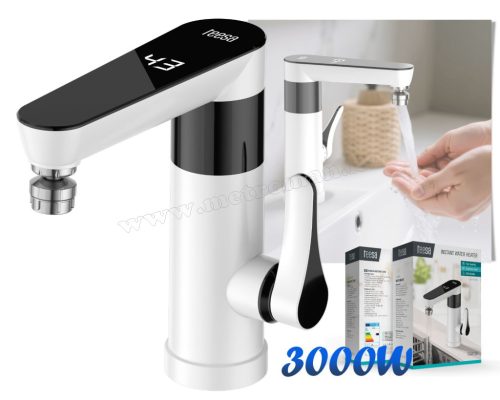 Átfolyós vízmelegítő csaptelep Fehér 3000W Teesa TSA4110LED